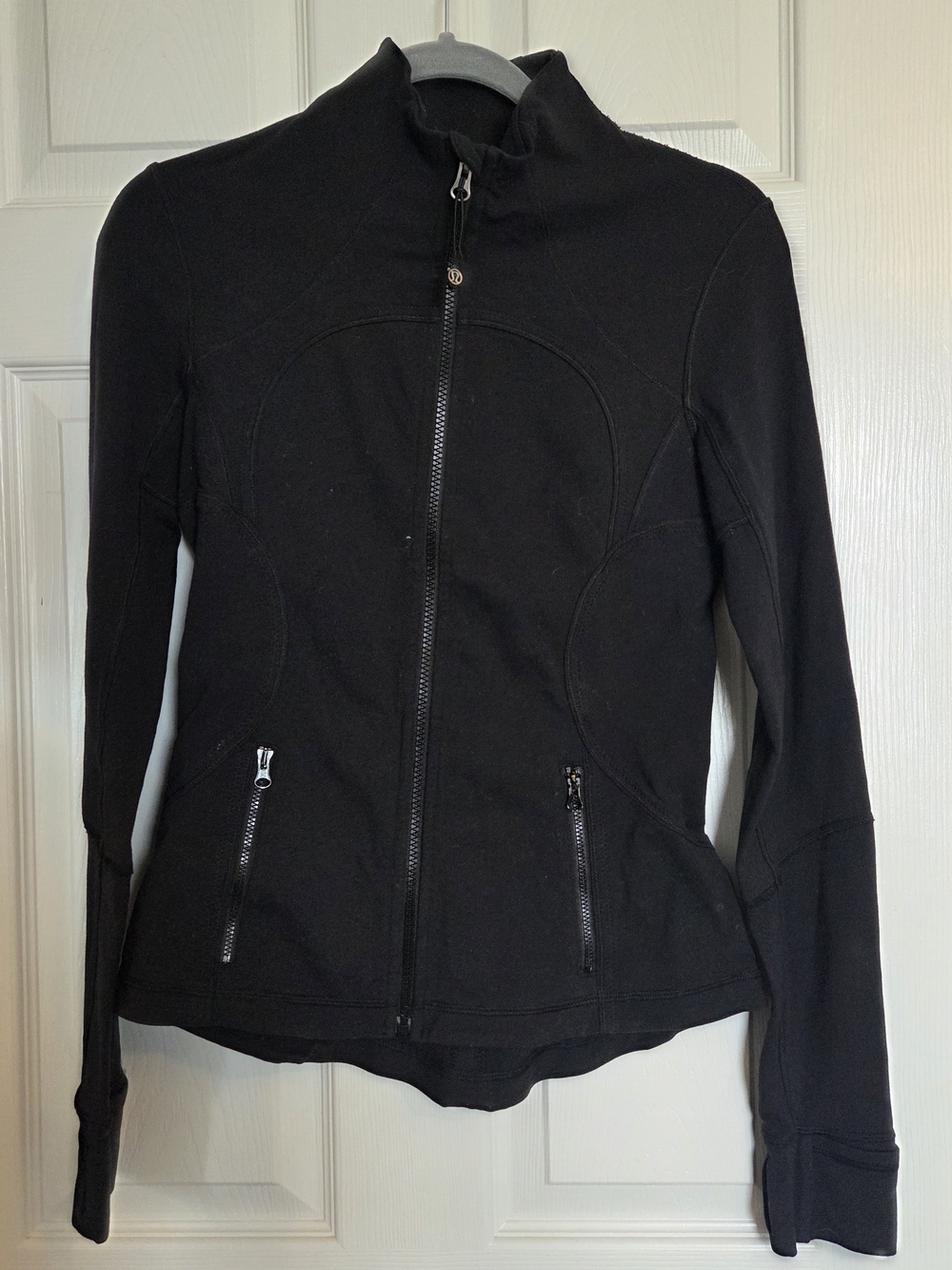 lululemon athletica Black Slim Zip-Up Bomber Jacket